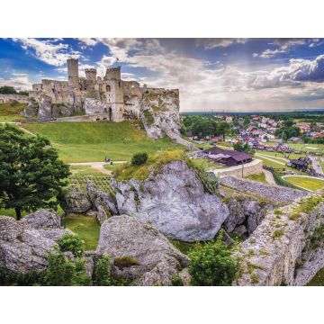 Lais Puzzle - Berühmte Burg Ogrodzieniec im Dorf Podzamcze, eine der 25 mittelalterlichen Burgen auf dem Adlernestweg, Polen - 1.000 Teile