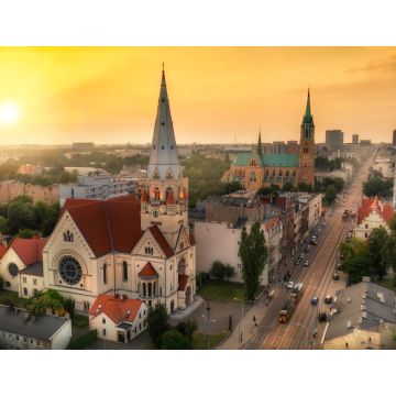 Lais Puzzle - Luftaufnahme der Stadt Lodz in Polen bei Sonnenuntergang - 1.000 Teile