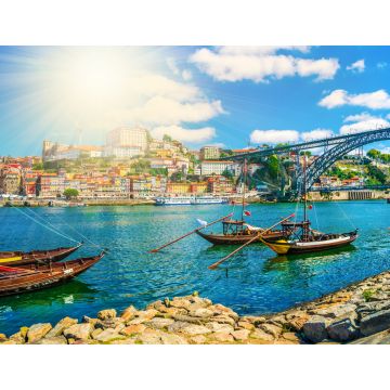 Lais Puzzle - Brücke Dom Luis I. und traditionelle Boote auf dem Fluss Rio Douro in Porto, Portugal - 1.000 Teile