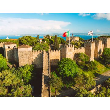 Lais Puzzle - Burg Sao Jorge oder Burg St. Georg in Lissabon, Portugal - 1.000 Teile