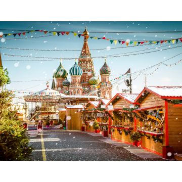 Lais Puzzle - Weihnachtlicher Dorfmarkt auf dem Roten Platz in Moskau, Russland - 1.000 Teile