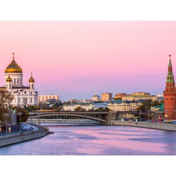 Lais Puzzle - Christ-Erlöser-Kathedrale und Moskwa-Fluss in der Abenddämmerung in Moskau, Russland, Architektur und Wahrzeichen von Moskau - 1.000 Teile