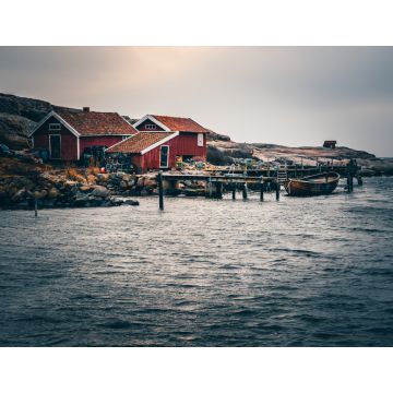 Lais Puzzle - See in Schweden, tolle Landschaft am Morgen bei Sonnenaufgang, schwedische Kultur und Wälder, am See und am Meer. Wasser Langzeitbelichtung - 1.000 Teile
