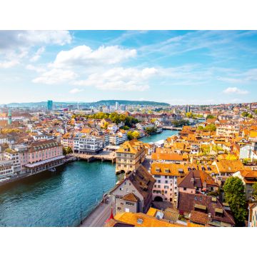 Lais Puzzle - Panoramablick auf die Altstadt von Zürich Stadt in der Schweiz - 1.000 Teile