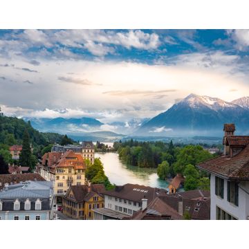 Lais Puzzle - Blick vom Schloss Thun auf den Fluss Aare und den Thunersee - 1.000 Teile