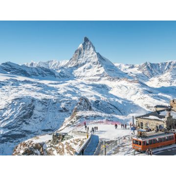 Lais Puzzle - Schweiz Alpen Matterhorn Schneeberge am Bahnhof der Gornergrat Bahn, Zermatt, Schweiz - 1.000 Teile
