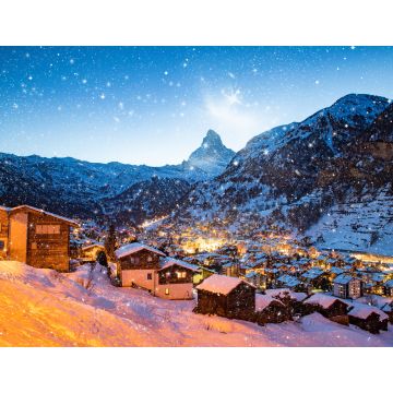Lais Puzzle - Schnee in Zermatt traditioneller Schweizer Skiort unterhalb des Matterhorns - 1.000 Teile
