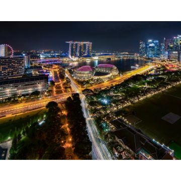 Lais Puzzle - Beleuchtung von Wolkenkratzern an der Marina Bay, Singapur - 1.000 Teile