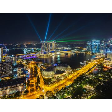 Lais Puzzle - Skyline von Singapur bei Nacht - 1.000 Teile
