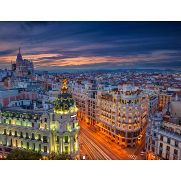 Lais Puzzle - Madrid. Stadtbild von Madrid, Spanien bei Sonnenuntergang - 1.000 Teile