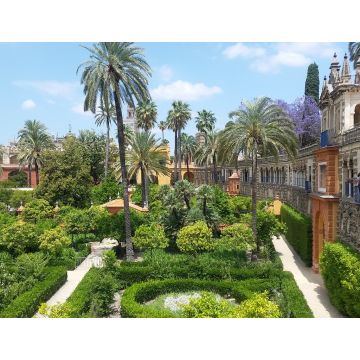 Lais Puzzle - Üppige, gepflegte Gärten der maurischen Burg Alcazar - 1.000 Teile