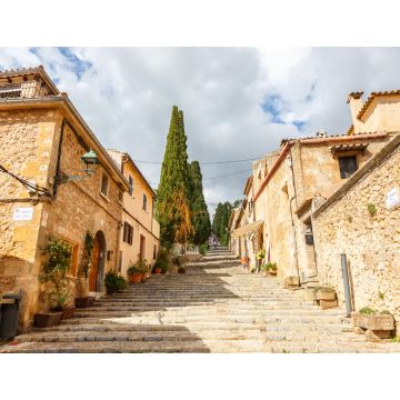 Lais Puzzle - Pollenca auf Mallorca Treppenaufgang zur Kirche El Calvari Urlaub Luftbild in Spanien - 1.000 Teile
