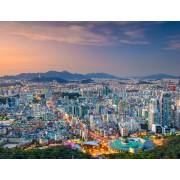 Lais Puzzle - Seoul. Stadtbild von Seouls Stadtzentrum bei Sonnenuntergang - 1.000 Teile