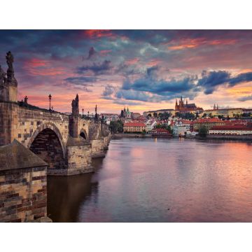 Lais Puzzle - Prag. Bild von Prag, der Hauptstadt der Tschechischen Republik, während eines wunderschönen Sonnenuntergangs - 1.000 Teile