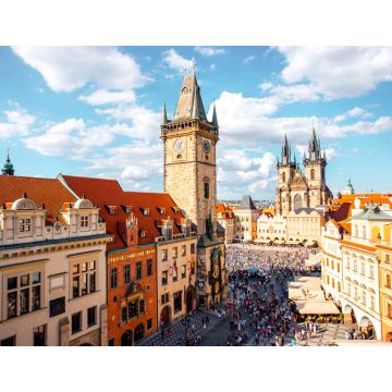 Lais Puzzle - Blick auf den Uhrenturm und den Veitsdom auf dem Altstädter Ring in Prag - 1.000 Teile