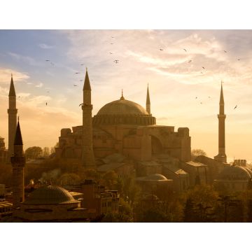 Lais Puzzle - Blick auf die Haghia Sophia oder Aya Sofya bei Sonnenuntergang in Istanbul, Türkei - 1.000 Teile