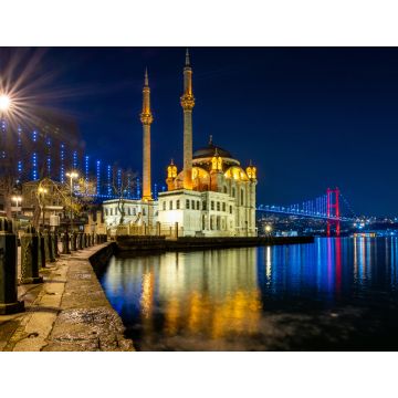 Lais Puzzle - Istanbuler Landschaft bei Nacht. Ortakoy-Moschee und Bosporus-Brücke - 1.000 Teile