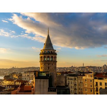 Lais Puzzle - Istanbul Galata Tower Blick von oben. Natürliche Wolken und blauer Himmel - 1.000 Teile