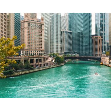 Lais Puzzle - Chicago River mit Booten und Verkehr in Downtown Chicago - 1.000 Teile