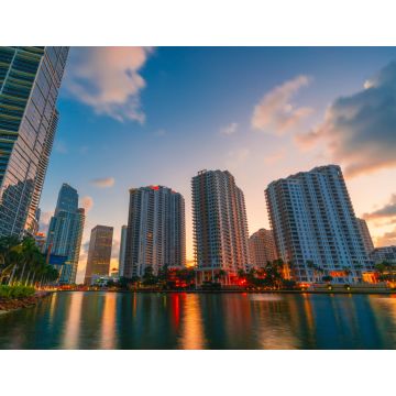 Lais Puzzle - Miami Florida Brickell Key Skyline bei Sonnenaufgang - 1.000 Teile