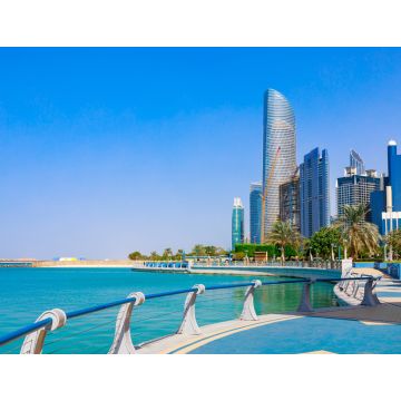Lais Puzzle - Skyline-Ansicht von Abu Dhabi mit Meer, Strand und Wolkenkratzern, Vereinigte Arabische Emirate - 1.000 Teile