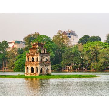 Lais Puzzle - Blick auf den Schildkrötenturm bei Sonnenuntergang, Hanoi, Vietnam - 1.000 Teile