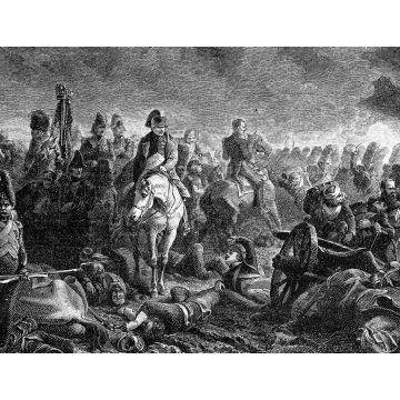 Lais Puzzle - Schlacht von Waterloo. Um elf Uhr nachts, Napoleon mit dem ersten Grenadierregiment der Garde. 18. Juni 1815. Antike Illustration. 1890 - 1.000 Teile