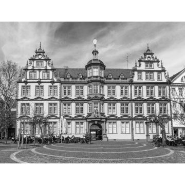 Lais Puzzle - Fassade des Gutenberg-Hauses in Mainz in schwarz weiß - 1.000 Teile