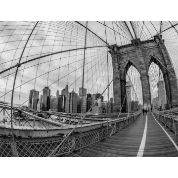 Lais Puzzle - New York, Brooklyn Bridge mit Kabeln in schwarz weiß - 1.000 Teile