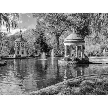 Lais Puzzle - Chinescos Teich, Prinz Garten, Aranjuez in Madrid in schwarz weiß - 1.000 Teile