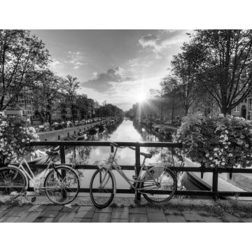Lais Puzzle - Fahrräder in Amsterdam in schwarz weiß - 1.000 Teile