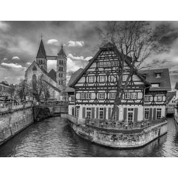 Lais Puzzle - Klein-Venedig in Esslingen am Neckar in schwarz weiß - 1.000 Teile