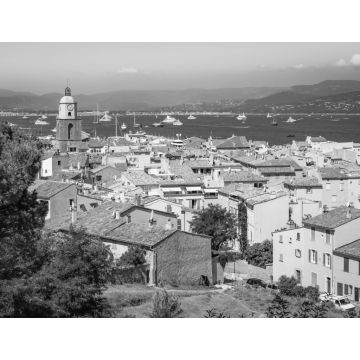 Lais Puzzle - Altstadt von St. Tropez in der Provence, Frankreich in schwarz weiß - 1.000 Teile