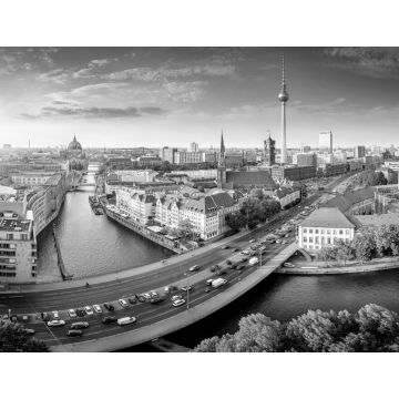 Lais Puzzle - Panoramablick auf das Berliner Stadtzentrum in schwarz weiß - 1.000 Teile