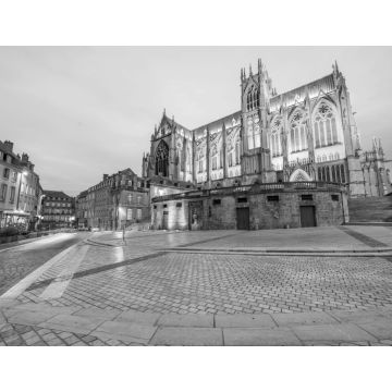Lais Puzzle - Nachtansicht der Kathedrale in Metz, Frankreich in schwarz weiß - 1.000 Teile