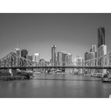 Lais Puzzle - Brisbane mit Story Bridge in Australien bei Nacht in schwarz weiß - 1.000 Teile