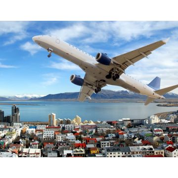 Lais Puzzle - Flugzeug über der Stadt Reykjavik. Insel - 1.000 Teile
