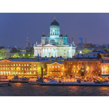 Lais Puzzle - Winterliche Nachtlandschaft von Helsinki, Finnland - 1.000 Teile