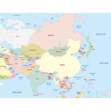 Lais Puzzle - Landkarte Asien - 1.000 Teile
