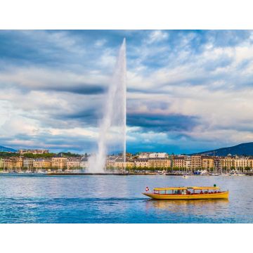 Lais Puzzle - Stadt Genf mit dem berühmten Jet d'Eau-Brunnen, Schweiz - 1.000 Teile