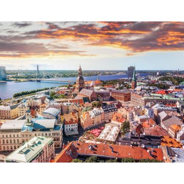 Lais Puzzle - Panoramablick von der Kathedrale von Riga auf die Altstadt von Riga, Lettland - 1.000 Teile