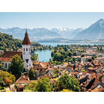 Lais Puzzle - Stadtbild von Thun mit Alpen und See in der Schweiz - 1.000 Teile