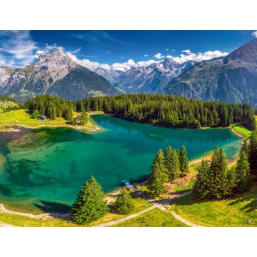Lais Puzzle - Arnisee mit Schweizer Alpen. Arnisee ist ein Stausee im Kanton Uri, Schweiz, Europa - 1.000 Teile
