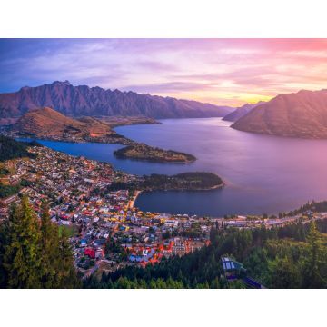 Lais Puzzle - Queenstown in der Innenstadt bei Sonnenuntergang, Südinsel, Neuseeland - 1.000 Teile