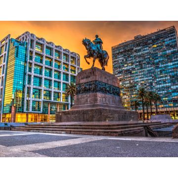 Lais Puzzle - Sonnenuntergang am Plaza Independencia, Montevideo, Uruguay - 1.000 Teile