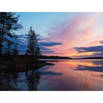 Lais Puzzle - Bunte Abenstimmung am See Lentua bei Kuhmo in Finnland - 1.000 Teile