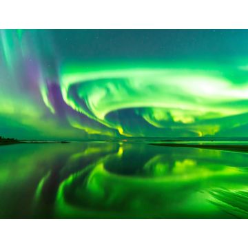 Lais Puzzle - Nordlicht spiegelt sich im Wasser. Storsand, Jakobstad/Pietarsaari Finnland - 1.000 Teile