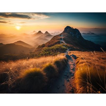 Lais Puzzle - atemberaubende landschaft von phu chi fa vor der dämmerung. Nationalpark von Phu Chi Fa in der thailändischen Provinz Chiang Rai - 1.000 Teile