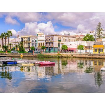 Lais Puzzle - Traditionelle weiße Architektur der Region entlang des Flussufers in Ayamonte, Provinz Huelva, Andalusien, Spanien - 1.000 Teile