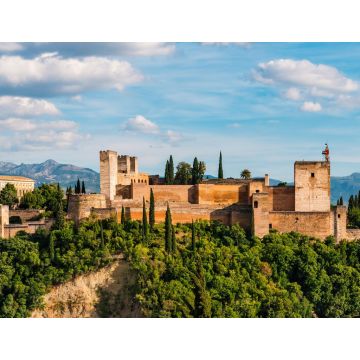 Lais Puzzle - Panoramaaussicht auf die Alhambra mit blauem bewölktem Himmel in Granada. Andalusien, Spanien - 1.000 Teile